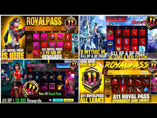 A11 ROYAL PASS  | BGMI A11 FREE RP 1 TO 100 REWARDS IN BGMI | BGMI NEXT BONUS PASS | 3.6 UPDATE RP