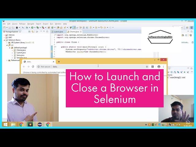 How to Launch a browser in Selenium | Chrome and Firefox browser Launch