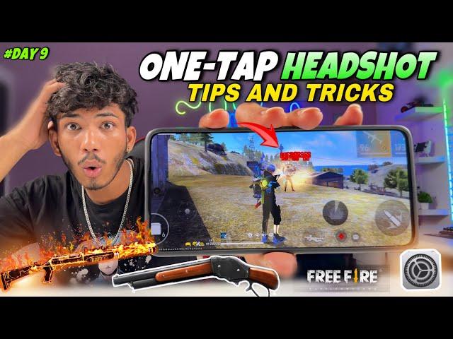 FREE FIRE ONE TAP HEADSHOT MASTER! Handcam Tutorial | Settings & Sensitivity NOOB TO PRO SERIES DAY9