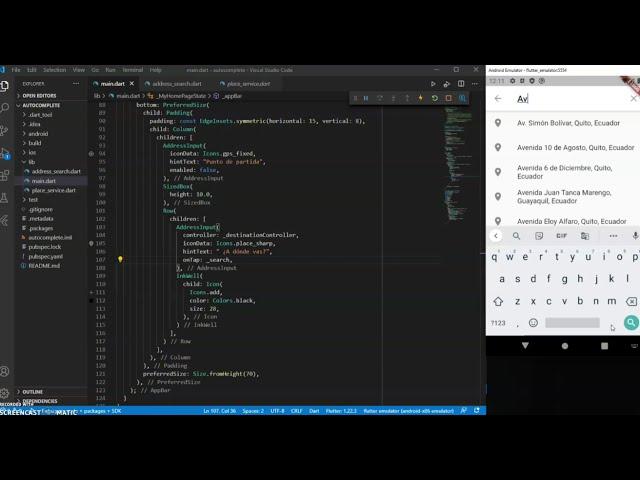 Location Search Autocomplete in Flutter