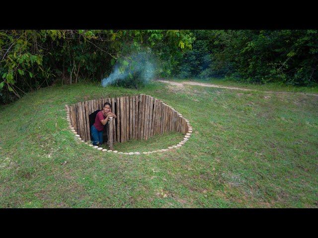 Girl Living Off Grid Built The World Most Secret Underground Home with Fireplace 2022