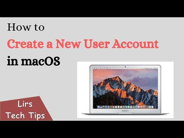 How to Create a New User Account in macOS