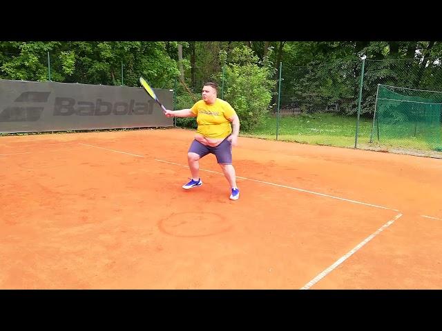 Sasha tennis - Ex player Milan training hard to get back in shape!