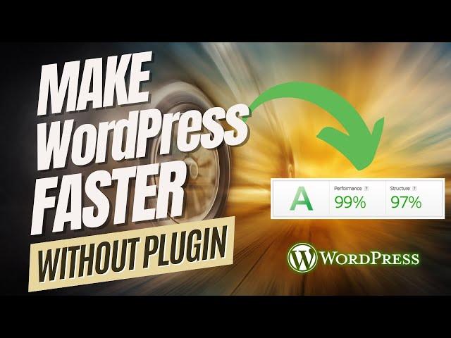 Boost Your WordPress Speed WITHOUT Plugins: Here's How!