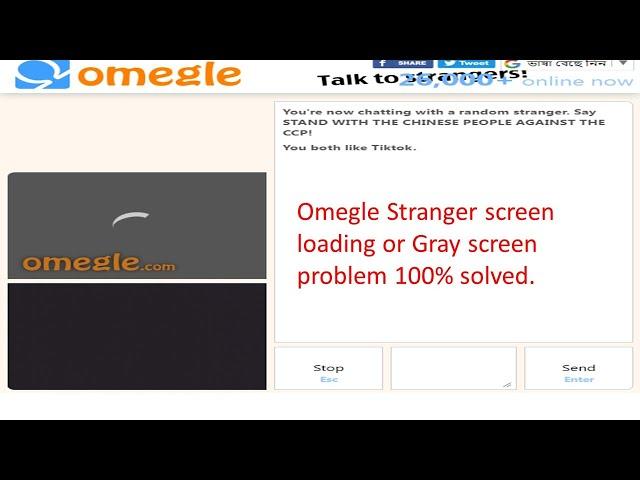 Omegle stranger screen not loading or gray screen problem solution.100% working 2023