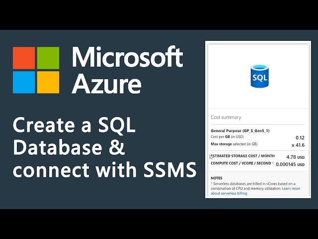 Set Up Microsoft Azure SQL Server and SQL Database (Step-By-Step Tutorial)