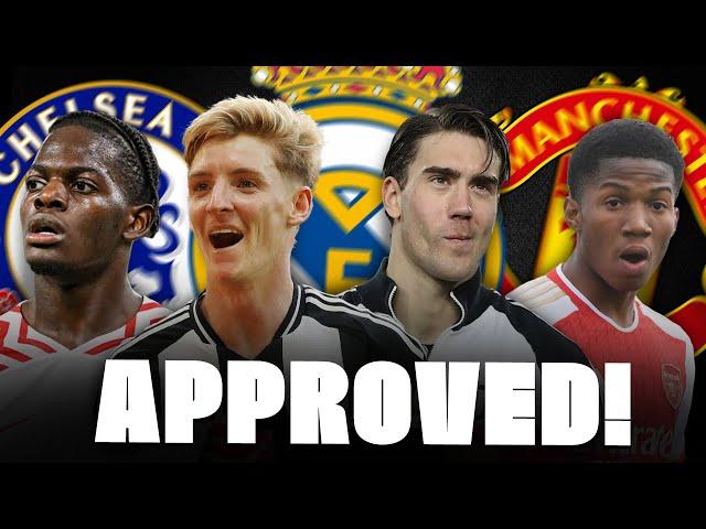  MAN UTD DEAL DONE! GORDON AGREED, VLAHOVIC, LUKEBA CHELSEA & MADRID…