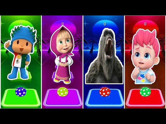 POCOYO  MASHA AND THE BEAR  GODZILLA  BEBEFINN.WHO IS BEST?