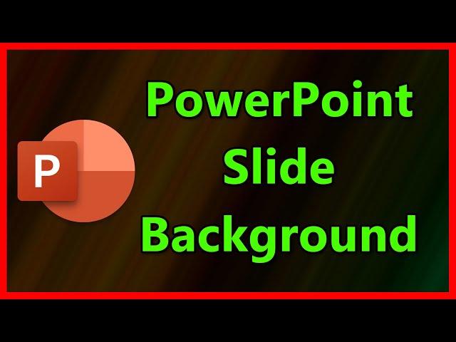 How to add a background image to a PowerPoint 2019 Slide (2021)