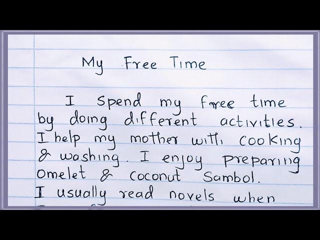 How I Spent My Free Time ? | Nifty's  English | Free Time Activities