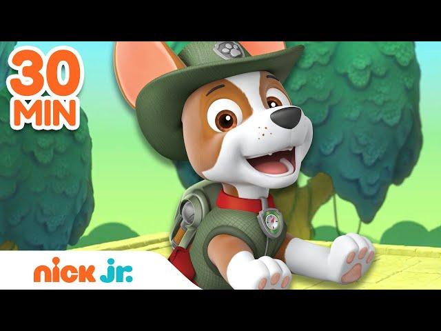 Tracker's BEST Rescues from Danger  PAW Patrol! | 30 Minute Compilation | Nick Jr.