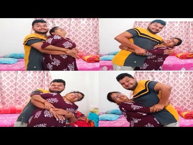 Bear  Hug Challenge!!Requested video!!Mom with Betu!!funny video!!@divyanaturalvlogs