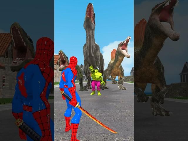 Spider Man Sword Attack Dinosaur T-Rex #spiderman #dinosaur #dinosaurs #gta