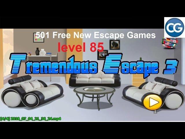 [Walkthrough] 501 Free New Escape Games level 85 - Tremendous Escape 3 - Complete Game