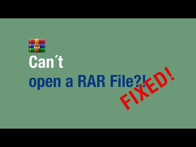 What to do when your RAR file is not opening - WinRAR Video