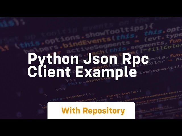 python json rpc client example