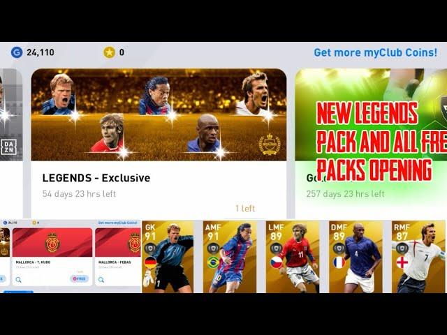 Festive season new exclusive free legends pack and all new packs opening||pes2020