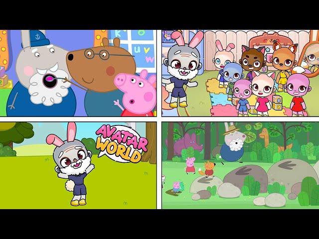 Peppa Pig in Avatar World | Grampy Rabbit in Space | Grampy Rabbit Dinosaur Park