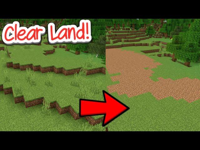 How to Clear and Flatten Land INSTANTLY on Minecraft! (1.21+)