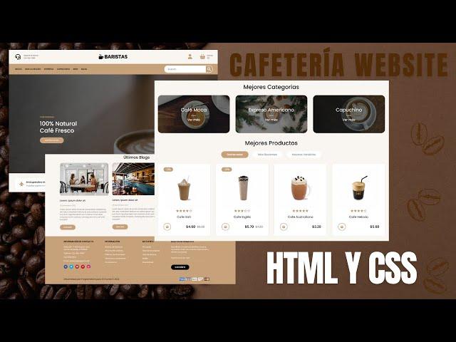 Cómo hacer un sitio web de Cafetería responsive con HTML - CSS | PARTE 1 | Desde cero