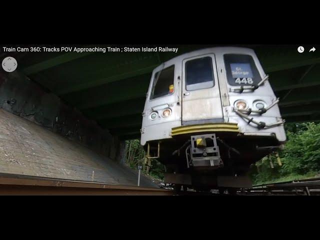 Train Cam 360: Tracks POV Approaching R44 Train ;  Staten Island Railway