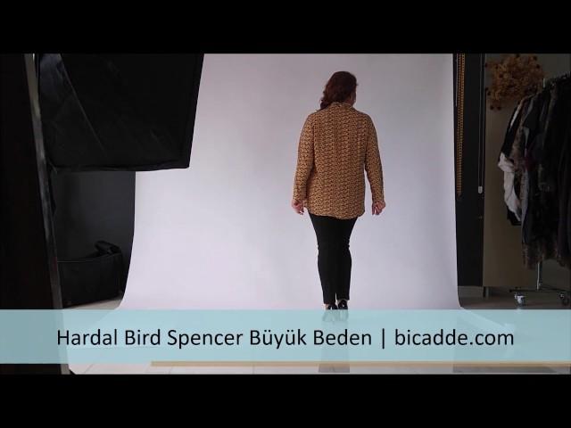 Bicadde Hardal Bird Spencer Büyük Beden