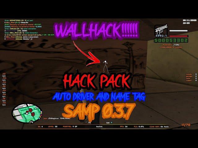 GTA SA WALLHACK | AUTO DRIVER | NAME TAG (SAMP 0.3.7)