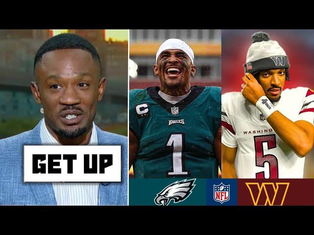 GET UP | Ryan Clark predict to Eagles vs Commanders Week 16: Jalen Hurts will outplay Jayden Daniels