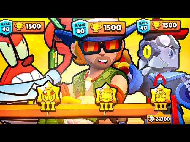 ZERANDO a MAESTRIA de 3 BRAWLERS no COMBATE  nos 1500! #28