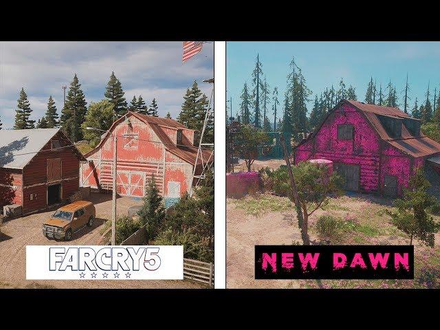 Far Cry New Dawn VS Far Cry 5 | MAP COMPARISON | Evolución Final del mapa