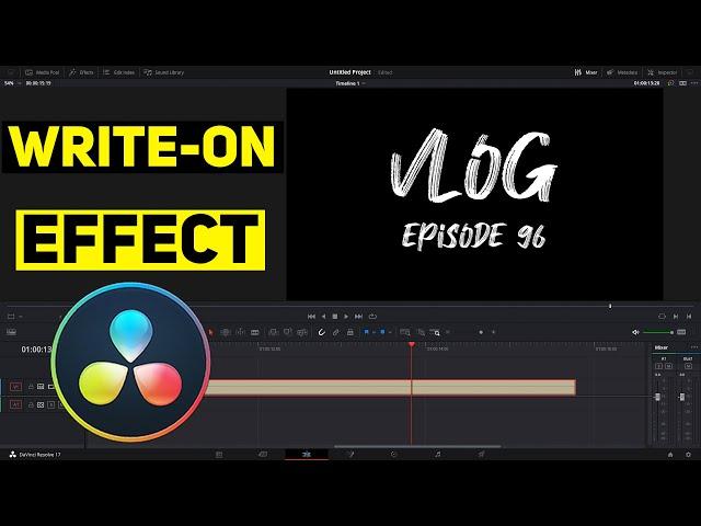 EASY Handwritten Text Effect // DaVinci Resolve 17 Tutorial
