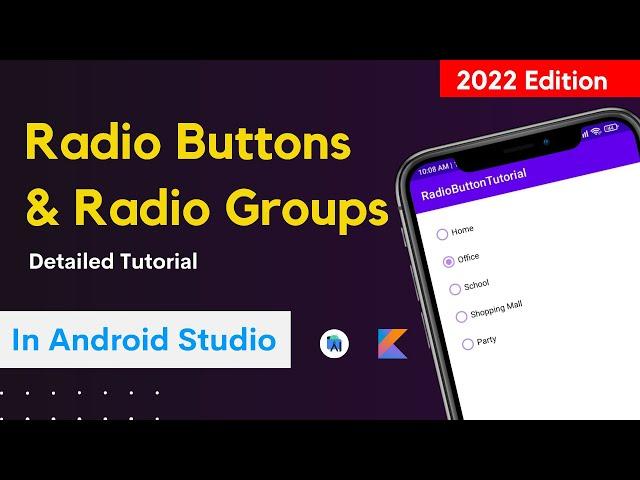 Radio button in android studio | How to create radio buttons in android studio |