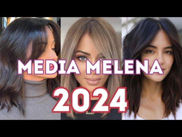 50 CORTES MEDIAS MELENAS 2024 ️ ESTILOS media MELENA PARA mujeres