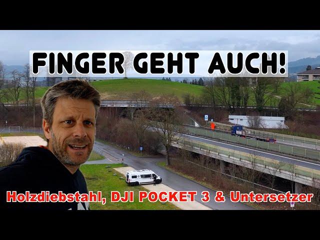 #1125 Übernachten an der Autobahn! DJI Action 3, Wald, Bäume & Ameisenhaufen | Abwasch & Schweiz