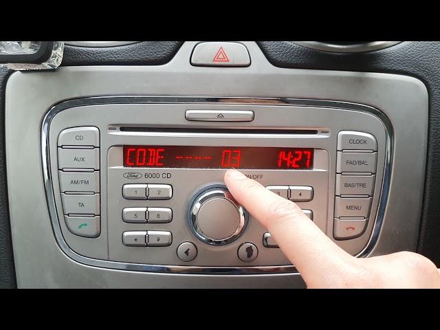 How to UNLOCK CD Radio Ford Focus 6000 CD Radio