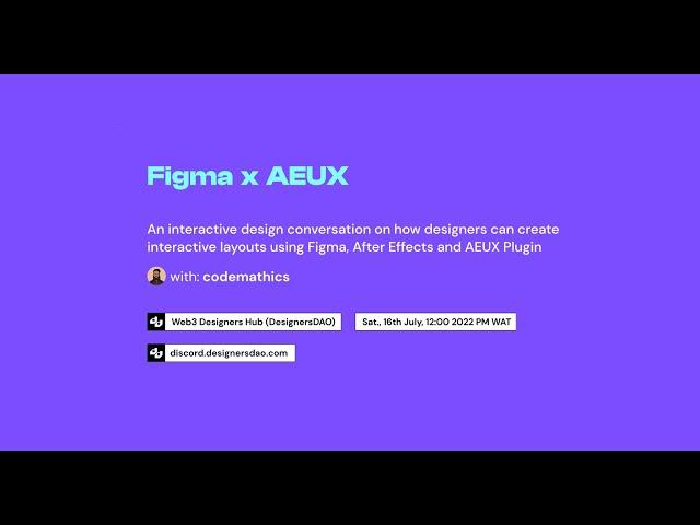 Figma x AEUX Interaction Session with Codemathics