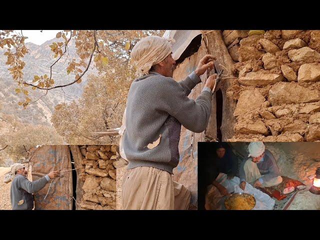 Iran nomadic life: building an iron door for shelter and cooking a delicious dinner!️