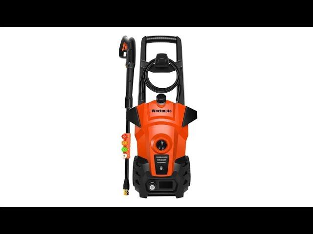 Workmoto Electric Pressure Washer 2800 PSI / 2.2 GPM Power Washer with Nozzles