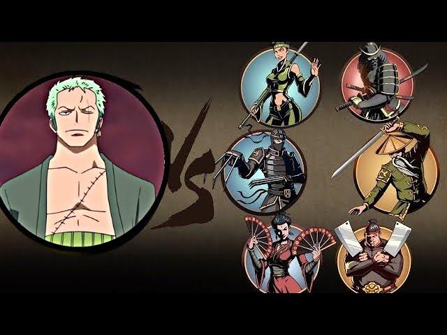 Shadow fight2 Zoro Vs all bosses