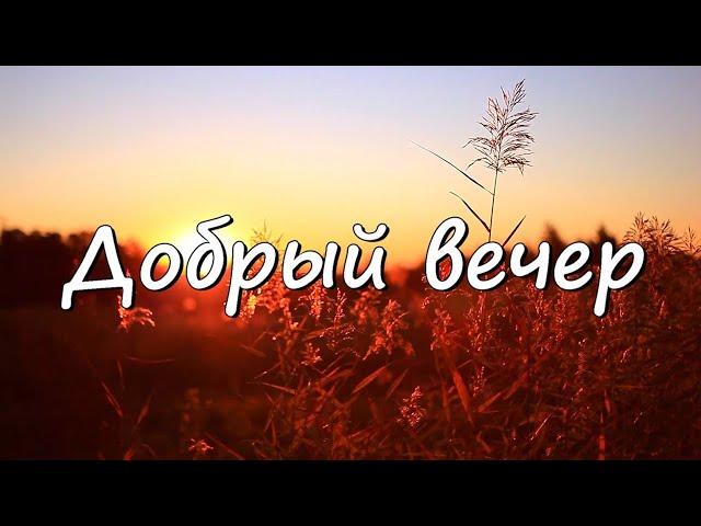 Добрый вечер! ПУСТЬ ДОМА ВАС ВСТРЕЧАЮТ ВСЕХ С ЗАБОТОЙ. Красивая Видео Открытка