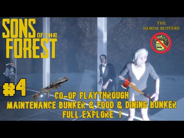 Sons Of The Forest Playthrough Part 4: Maintenance Bunker A & Food & Dining Bunker Full Explore!