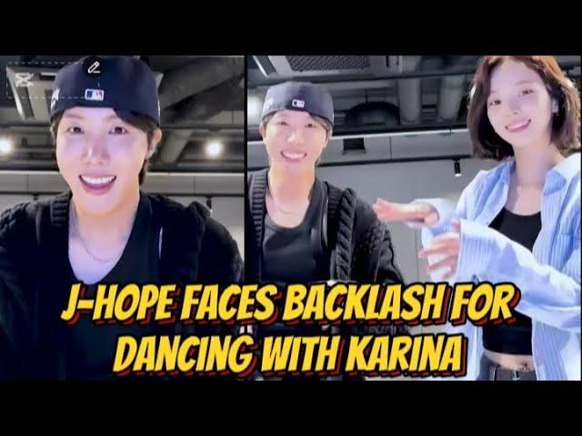 Bts's jhope faces backlash for featuring aespa's karina in his Sweet dream challenge #jhope #karina