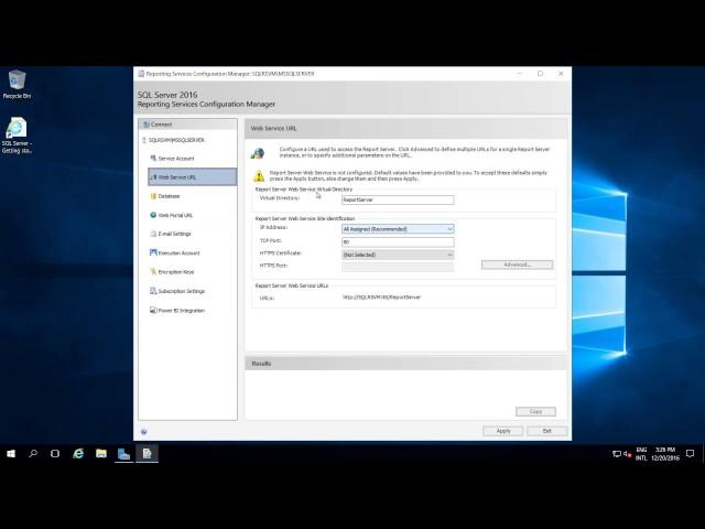 SQL Server Reporting Service Configuration