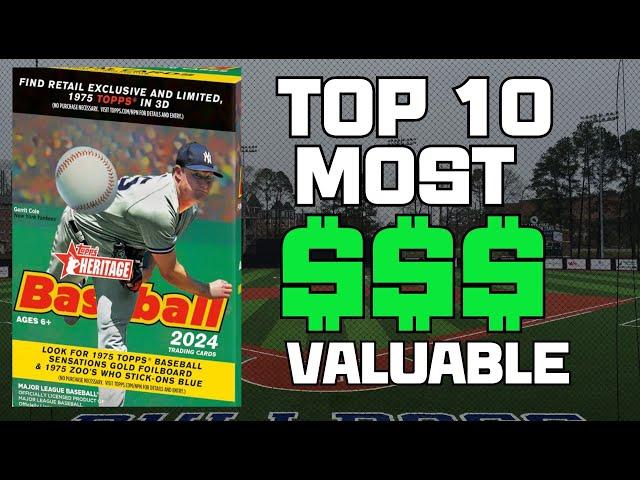 TOP 10 MOST VALUABLE CARDS IN 2024 TOPPS HERITAGE