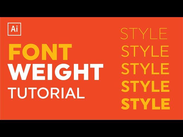 Change Font Weights | Illustrator Tutorial