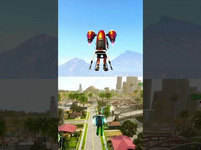 GTA San Andreas Jetpack vs GTA 5 Jetpack!#shorts #gta