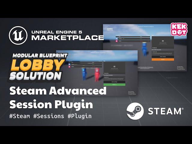 Implementing Steam Advanced Sessions Plugin | Multiplayer Blueprint Lobby Solution | UE5 Marketplace