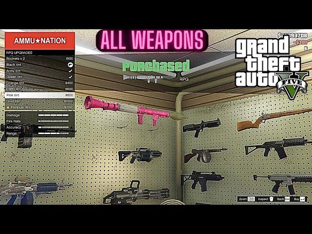 Buying All Weapons in GTA 5 From Weapon Store