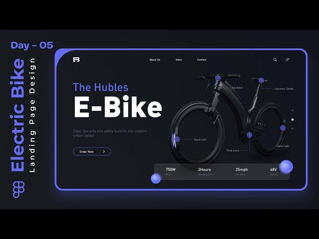 Electric Bike Landing Page Design in Figma | Ultimate Design Tutorial