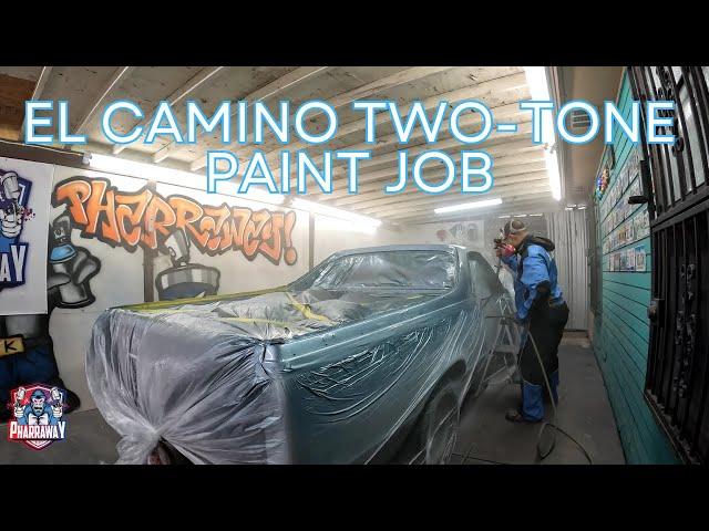 STARTING ON THE PAINT FOR THE EL CAMINO TWO TONE PAINT JOB